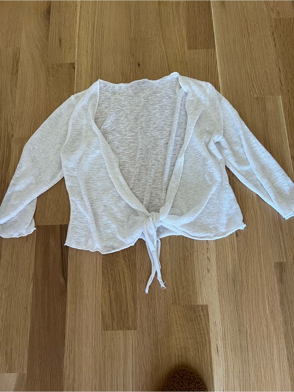 Luna Luz lightweight White Tie-Front Women's Cardigan